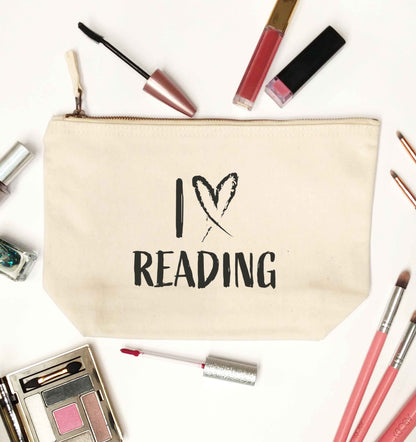 I love Reading natural makeup bag