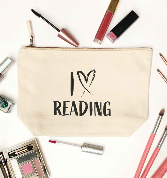 I love Reading natural makeup bag