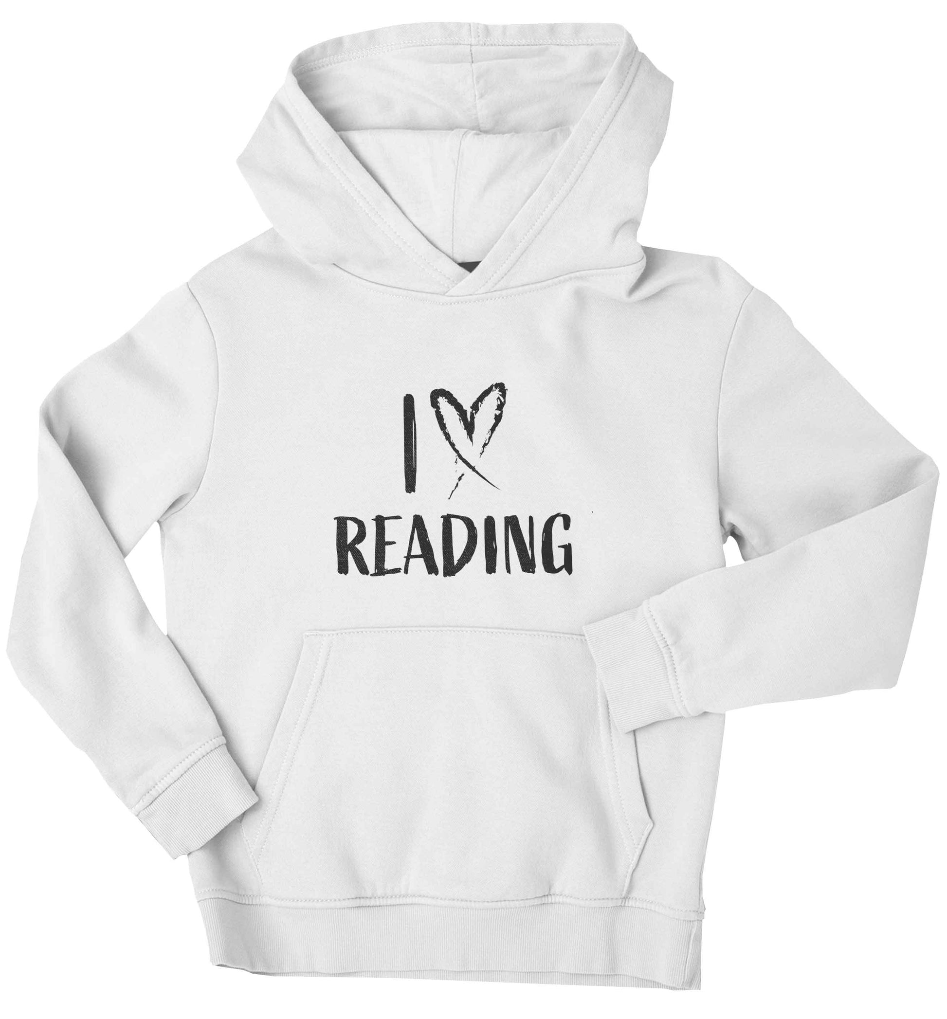 I love Reading children's white hoodie 12-13 Years