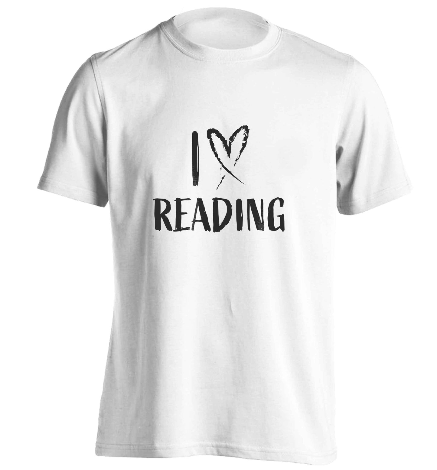 I love Reading adults unisex white Tshirt 2XL