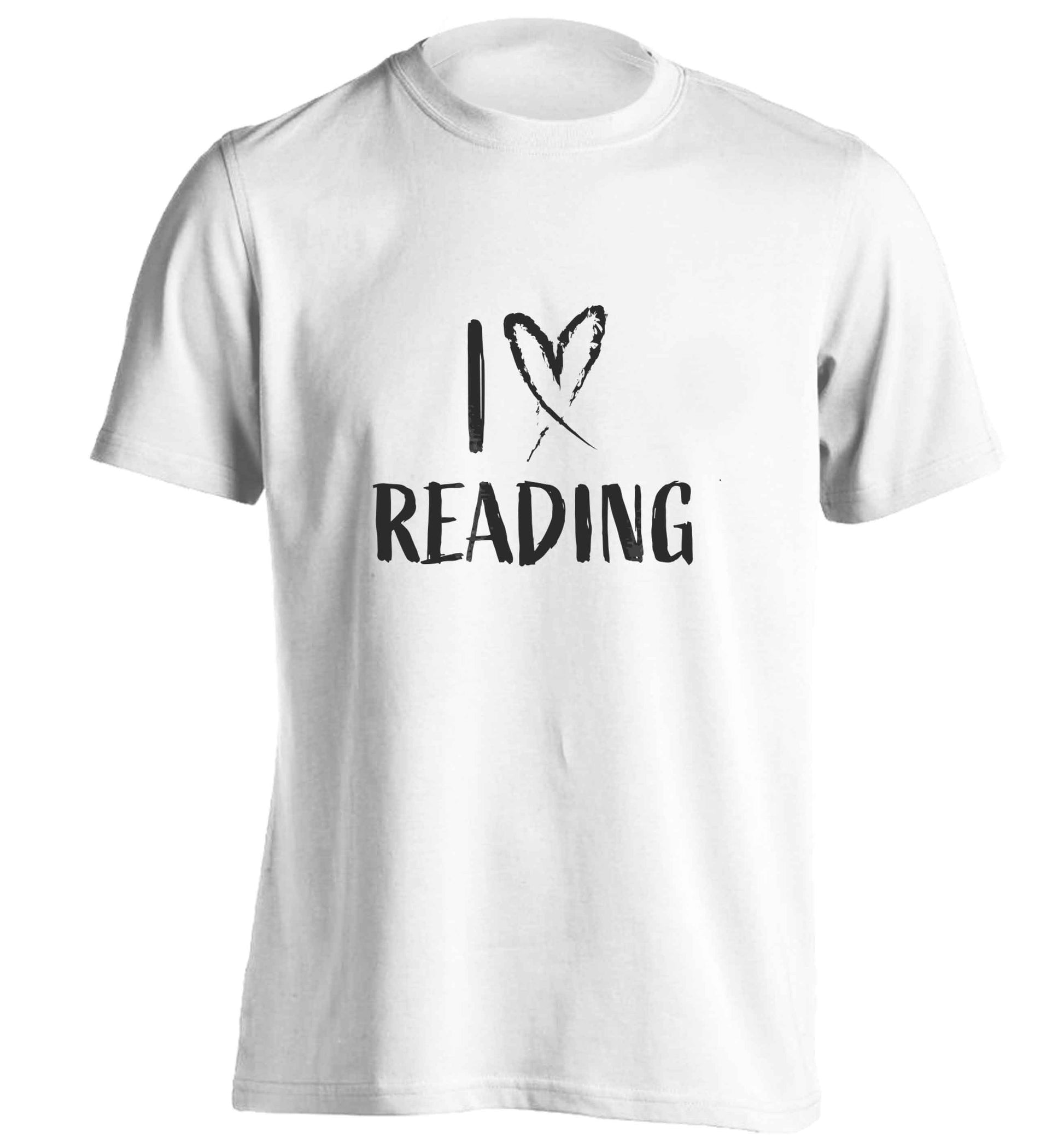 I love Reading adults unisex white Tshirt 2XL