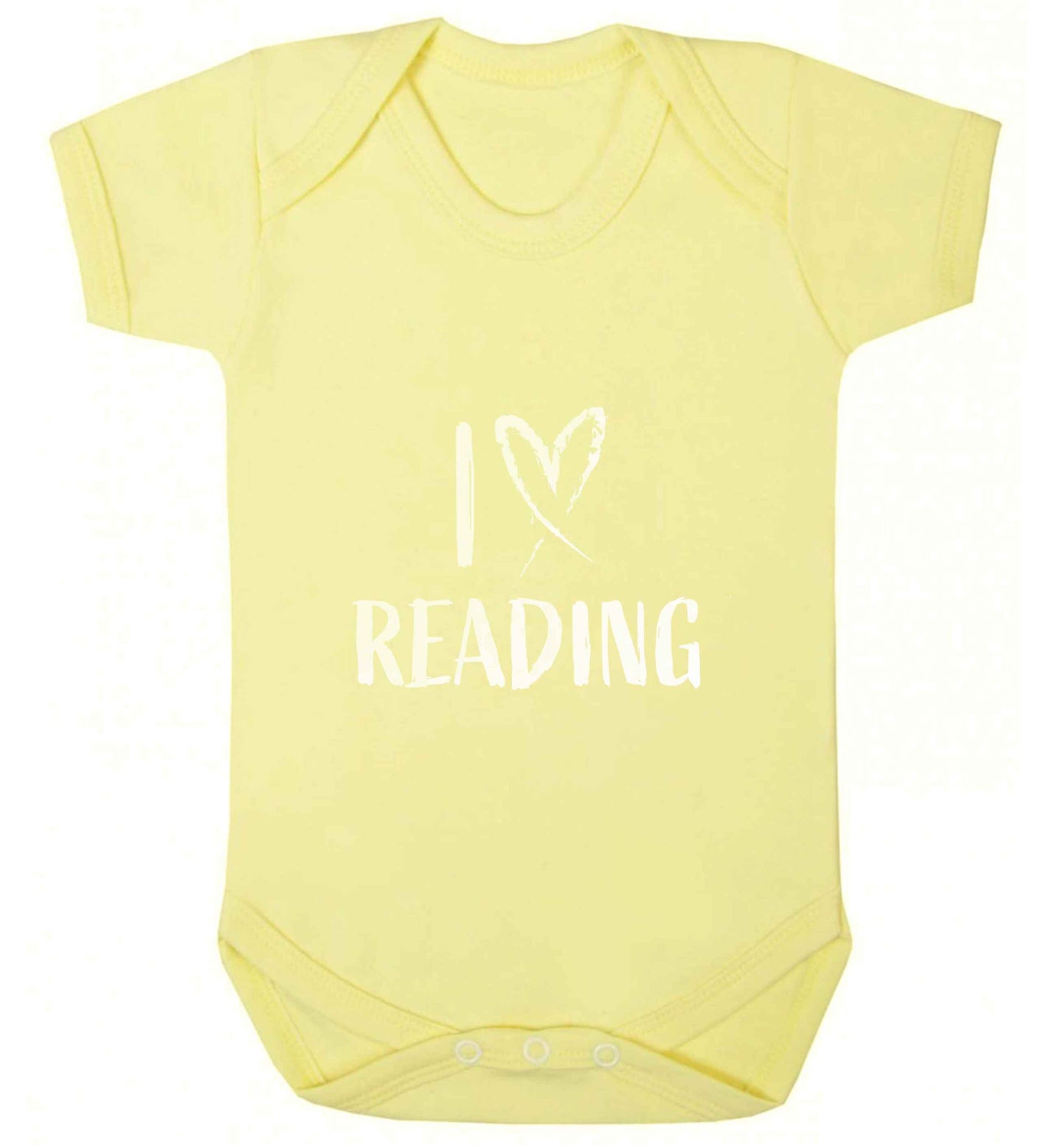 I love Reading baby vest pale yellow 18-24 months