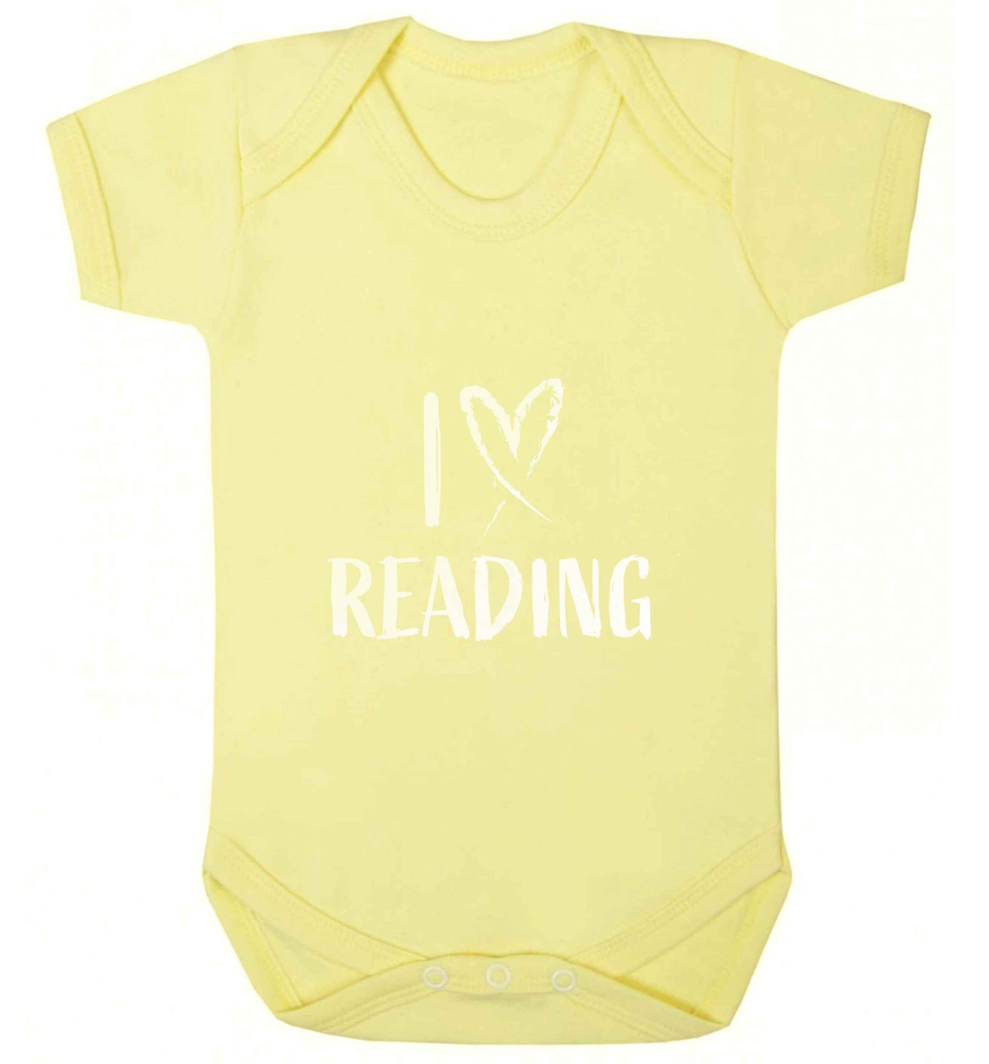 I love Reading baby vest pale yellow 18-24 months