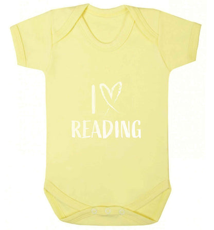 I love Reading baby vest pale yellow 18-24 months
