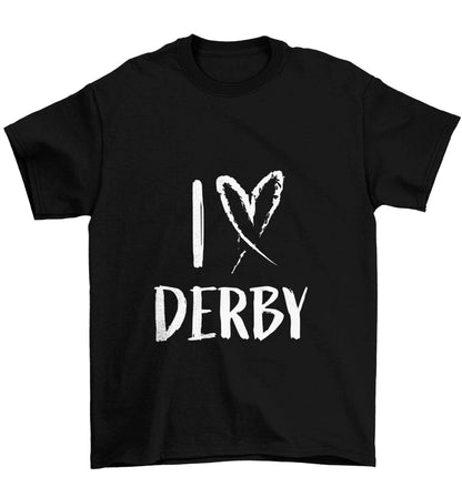 I love Derby Children's black Tshirt 12-13 Years