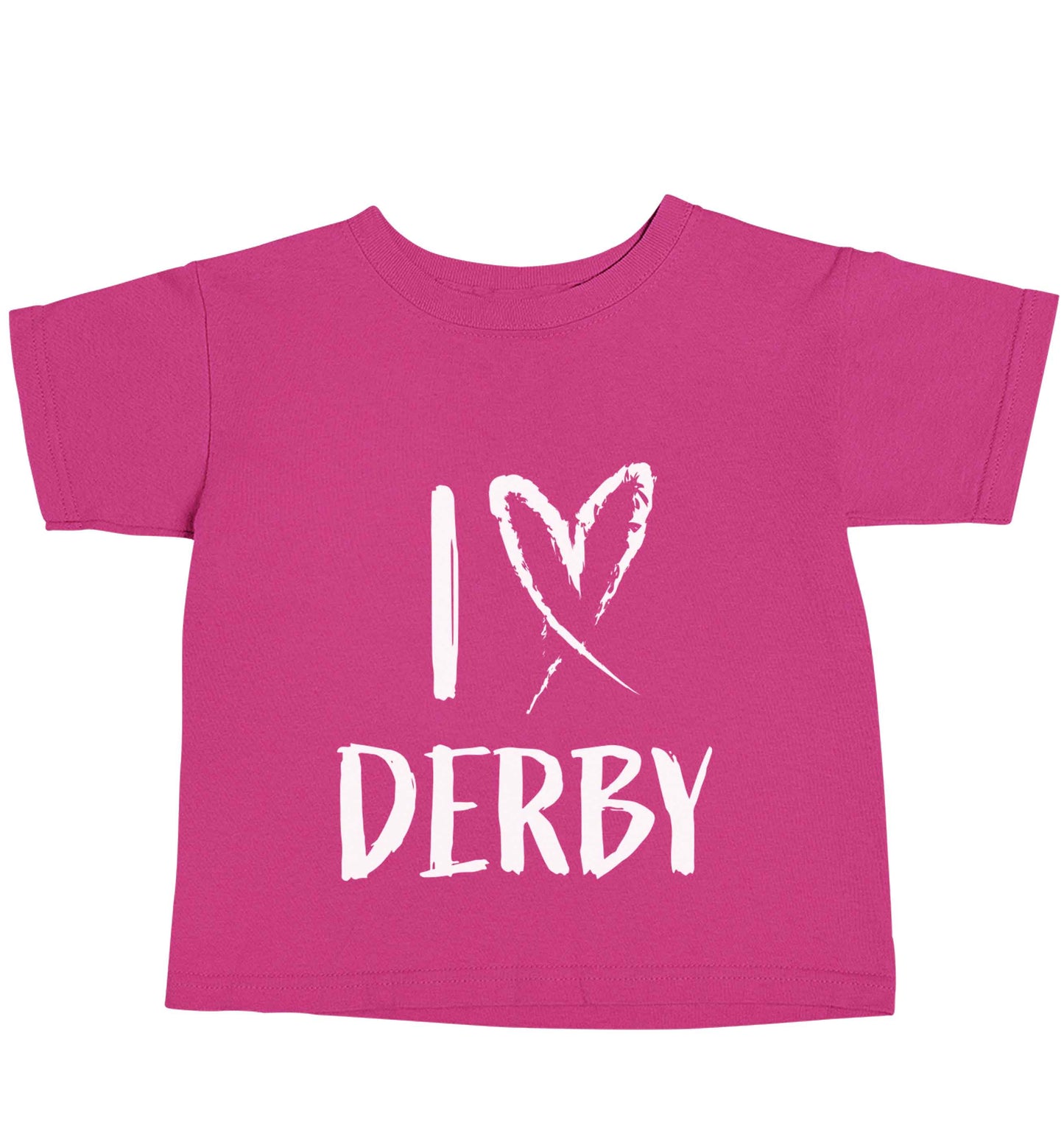 I love Derby pink baby toddler Tshirt 2 Years