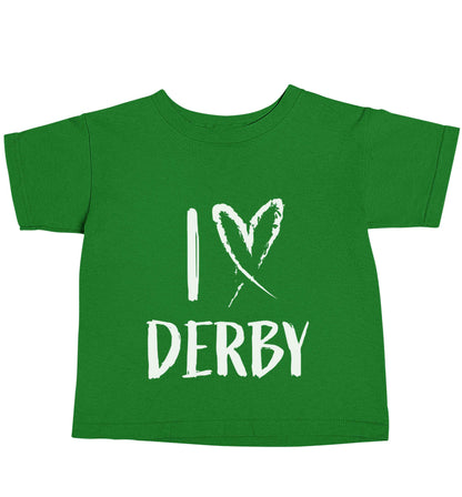 I love Derby green baby toddler Tshirt 2 Years