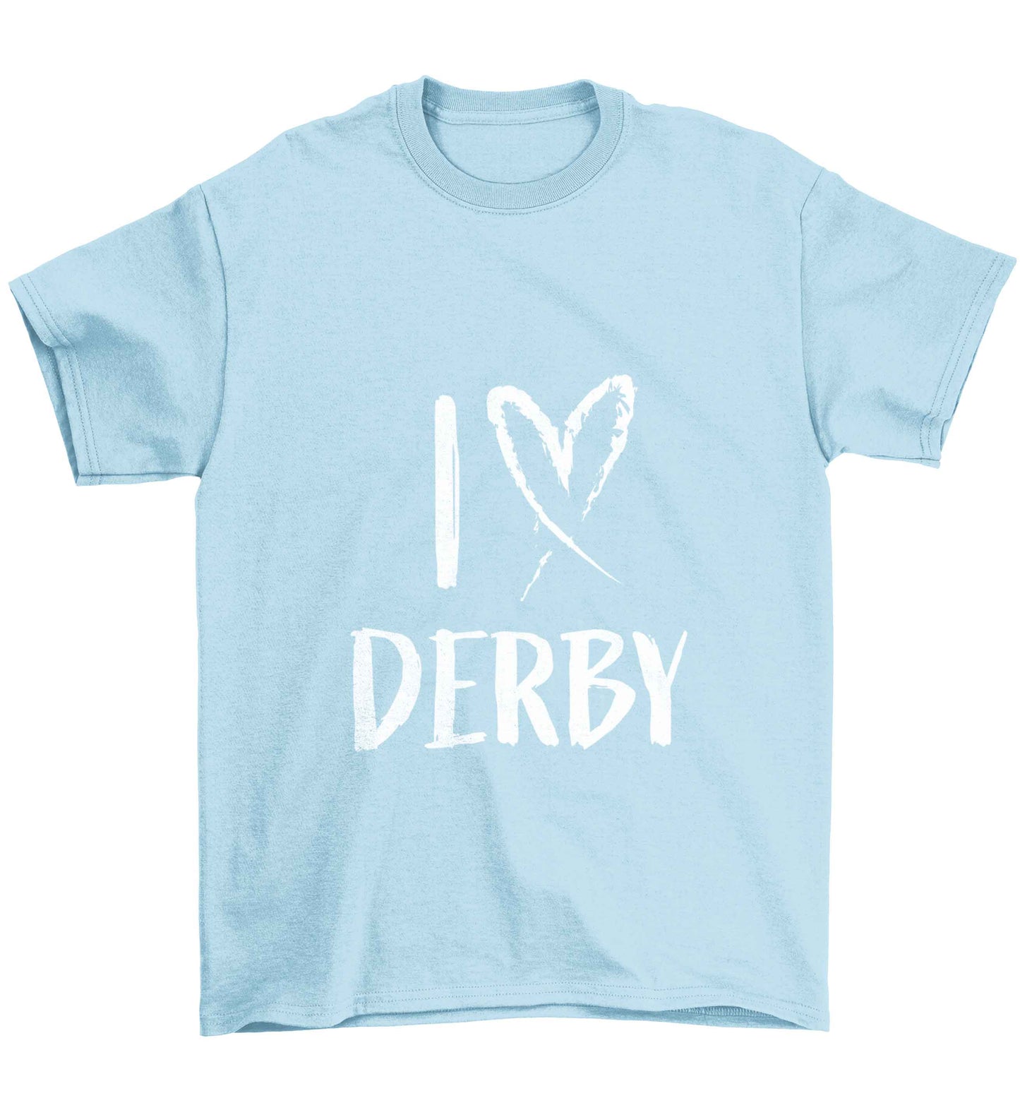 I love Derby Children's light blue Tshirt 12-13 Years