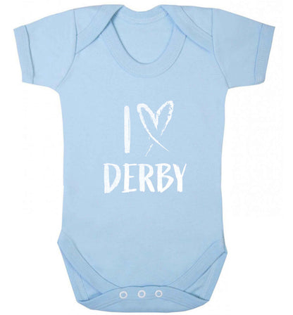 I love Derby baby vest pale blue 18-24 months