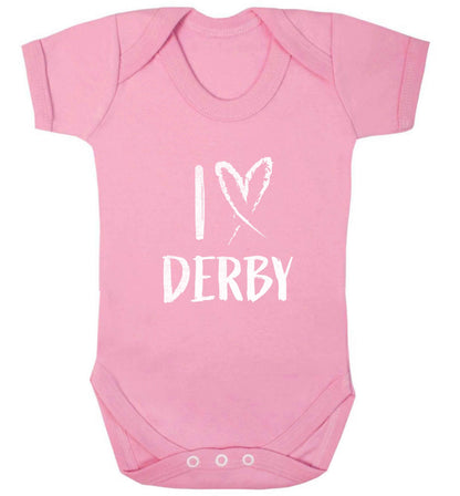 I love Derby baby vest pale pink 18-24 months
