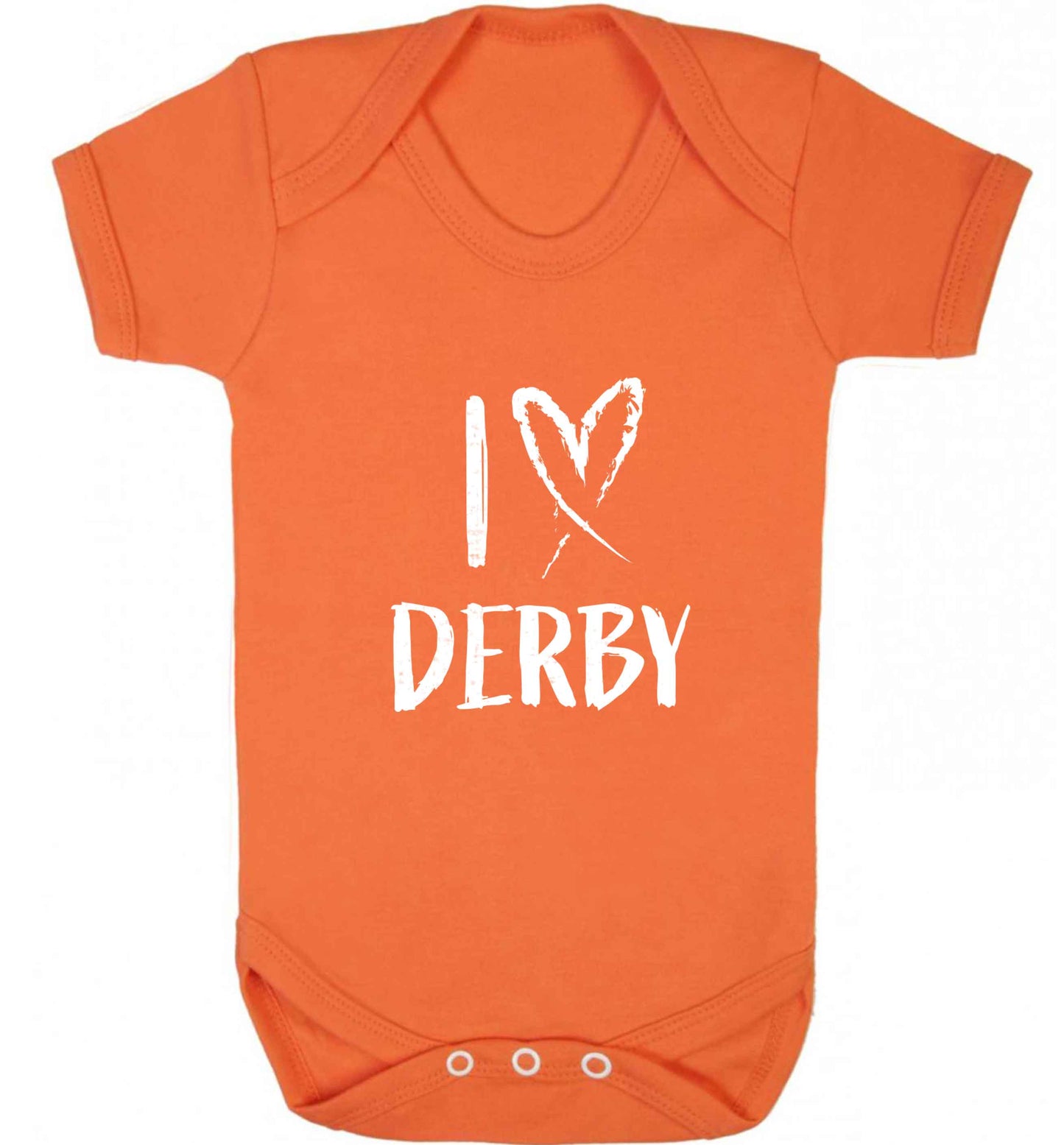 I love Derby baby vest orange 18-24 months