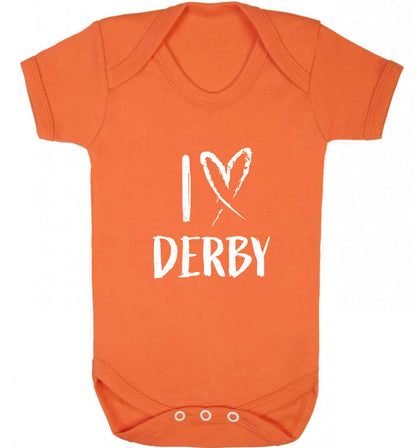 I love Derby baby vest orange 18-24 months
