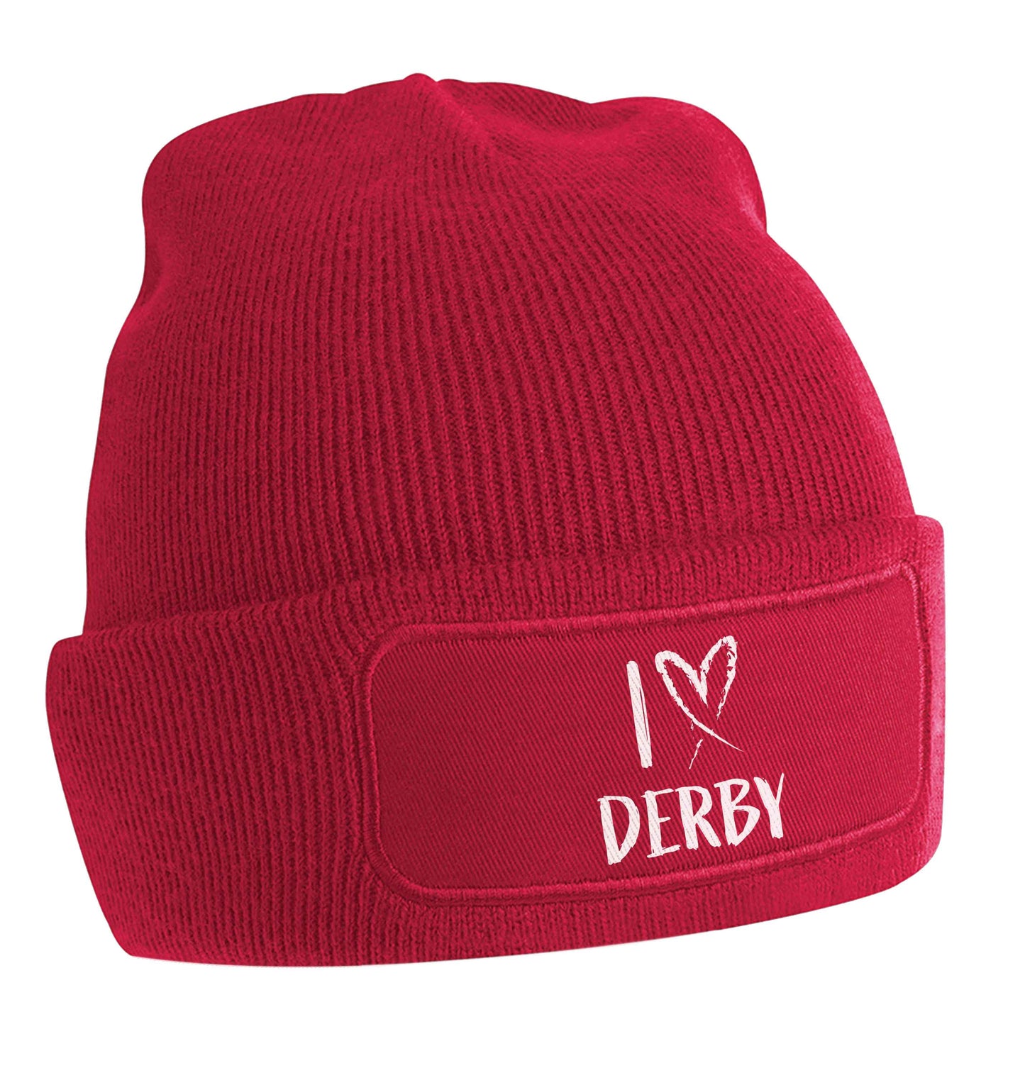 I love Derby beanie hat