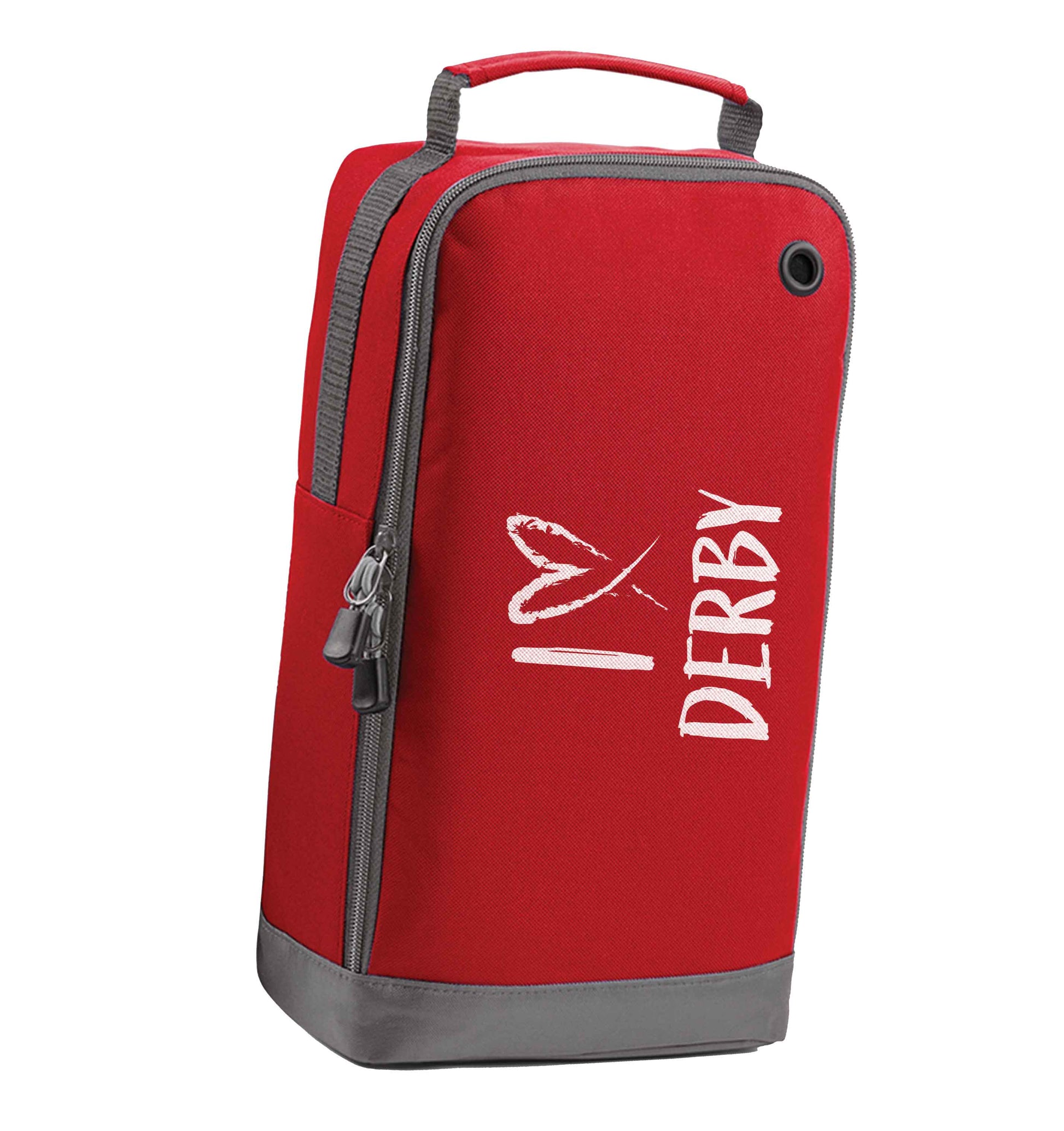 I love Derby red sports shoe bag horizontal print