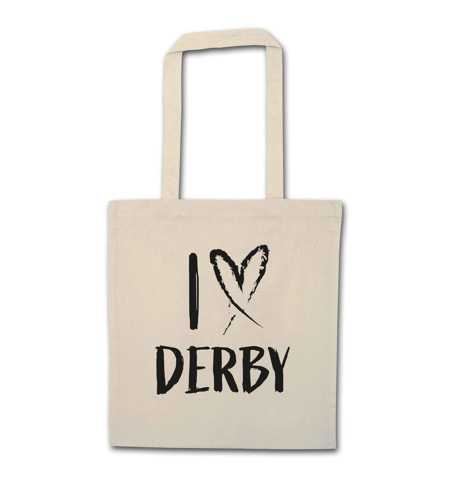 I love Derby natural tote bag