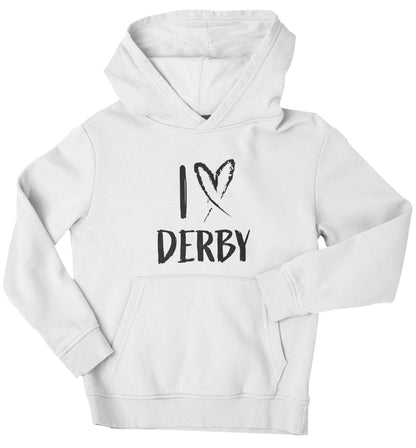 I love Derby children's white hoodie 12-13 Years