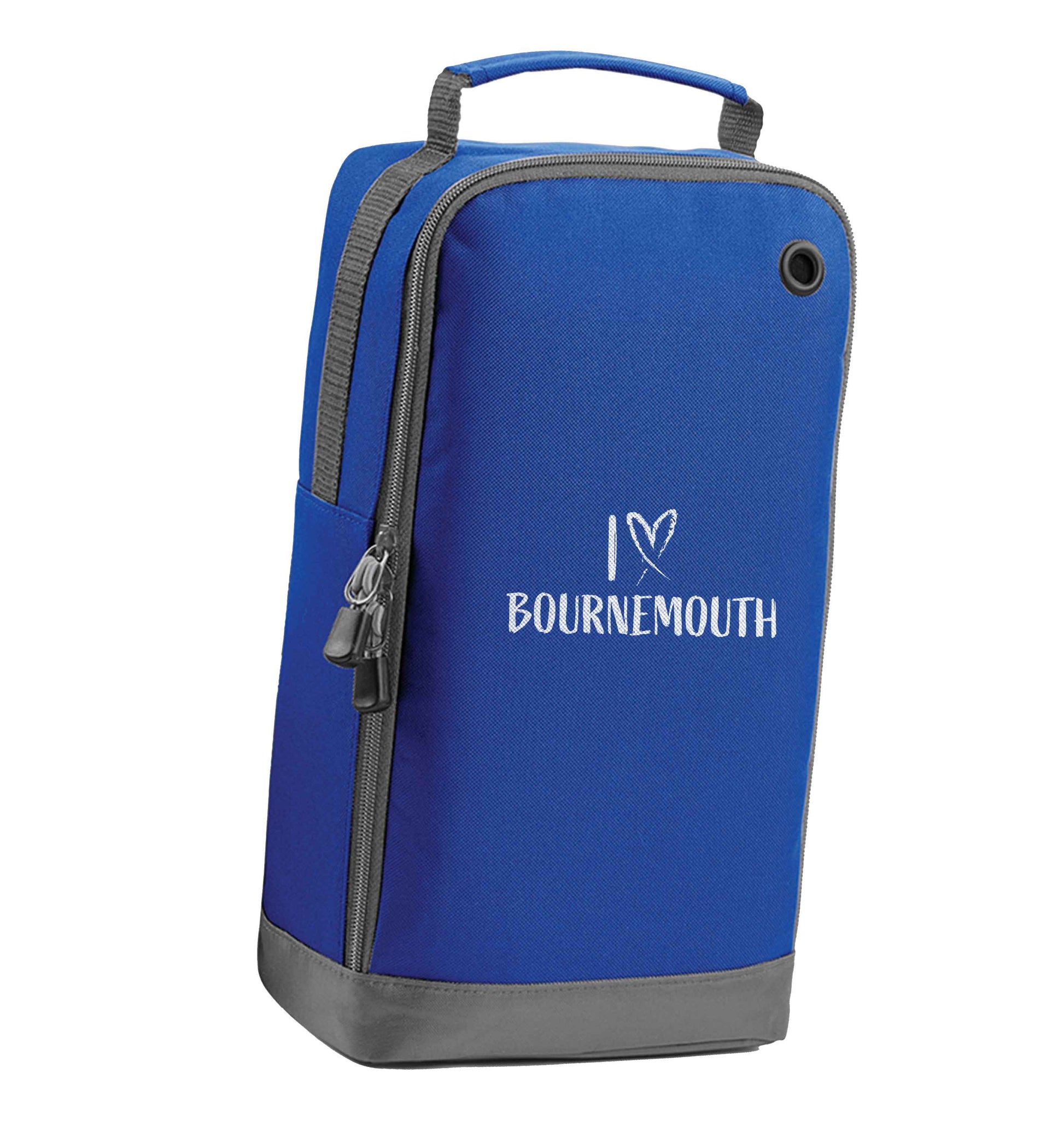 I love Bournemouth blue sports shoe bag vertical print