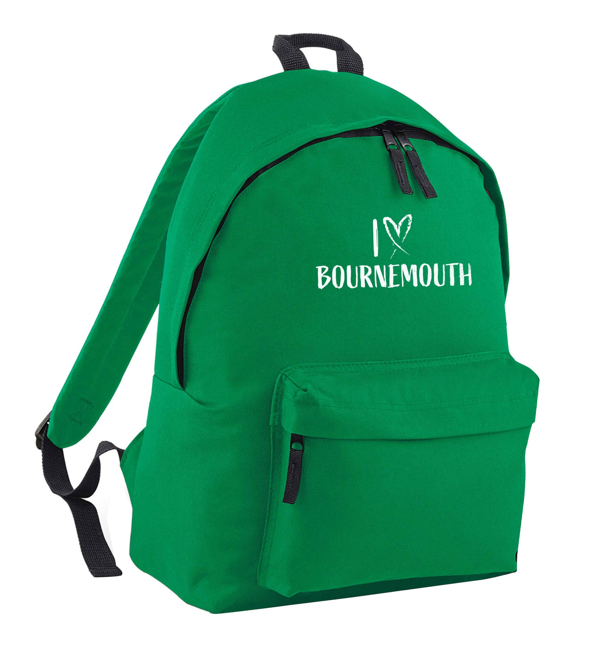 I love Bournemouth green adults backpack