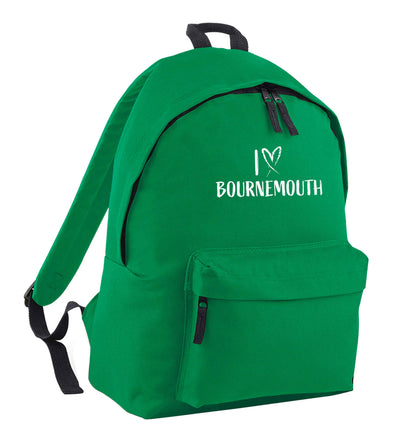 I love Bournemouth green adults backpack