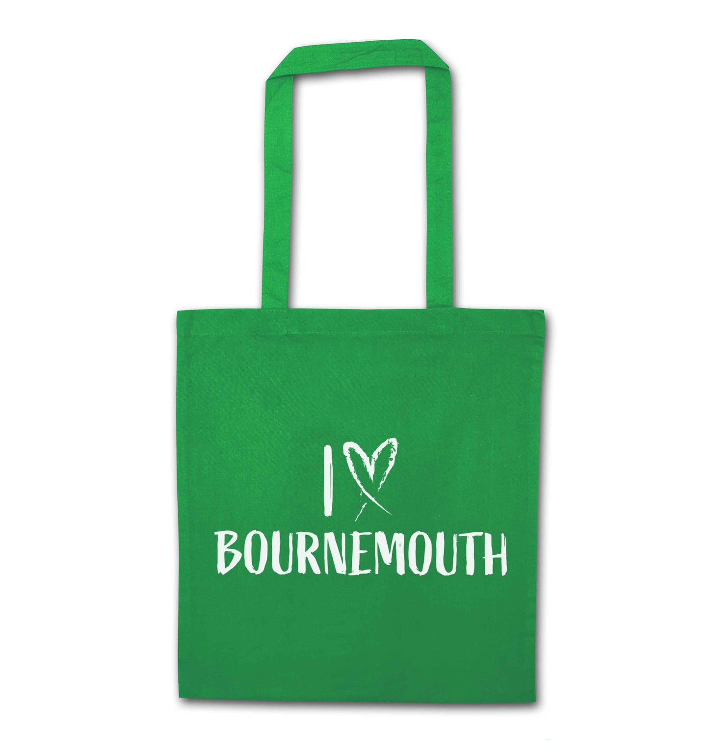I love Bournemouth green tote bag