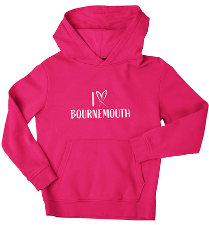 I love Bournemouth children's pink hoodie 12-13 Years