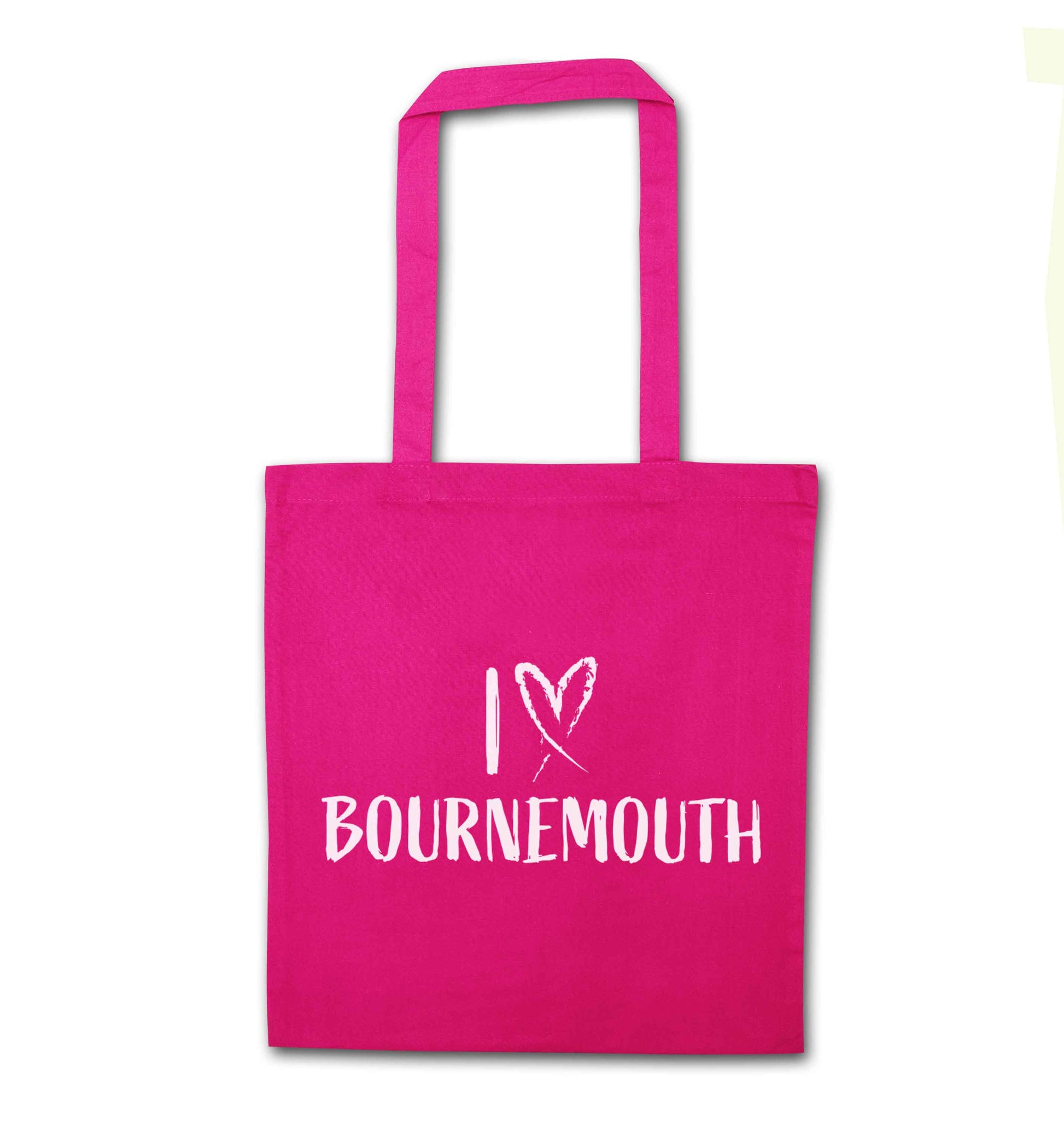 I love Bournemouth pink tote bag