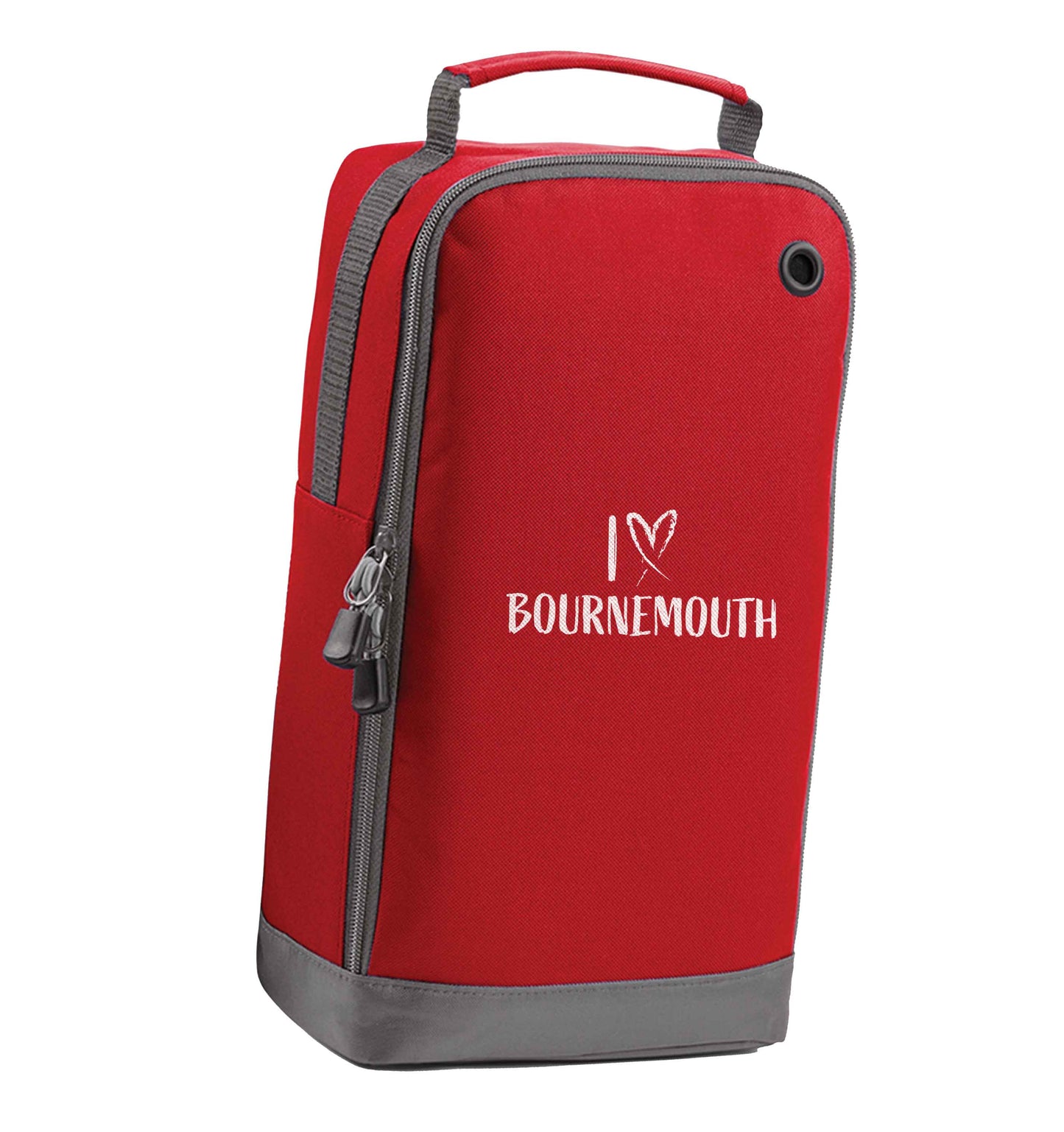 I love Bournemouth red sports shoe bag vertical print