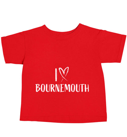 I love Bournemouth red baby toddler Tshirt 2 Years