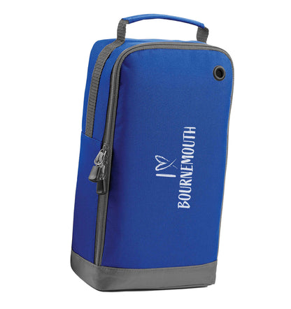 I love Bournemouth blue sports shoe bag horizontal print