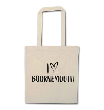 I love Bournemouth natural tote bag