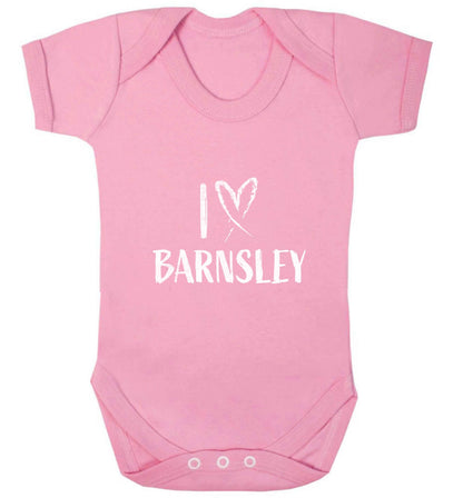 I love Barnsley baby vest pale pink 18-24 months