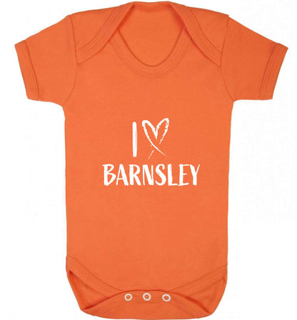 I love Barnsley baby vest orange 18-24 months
