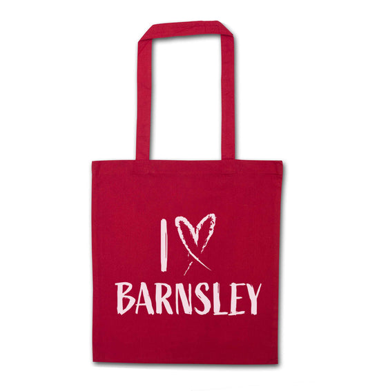I love Barnsley red tote bag