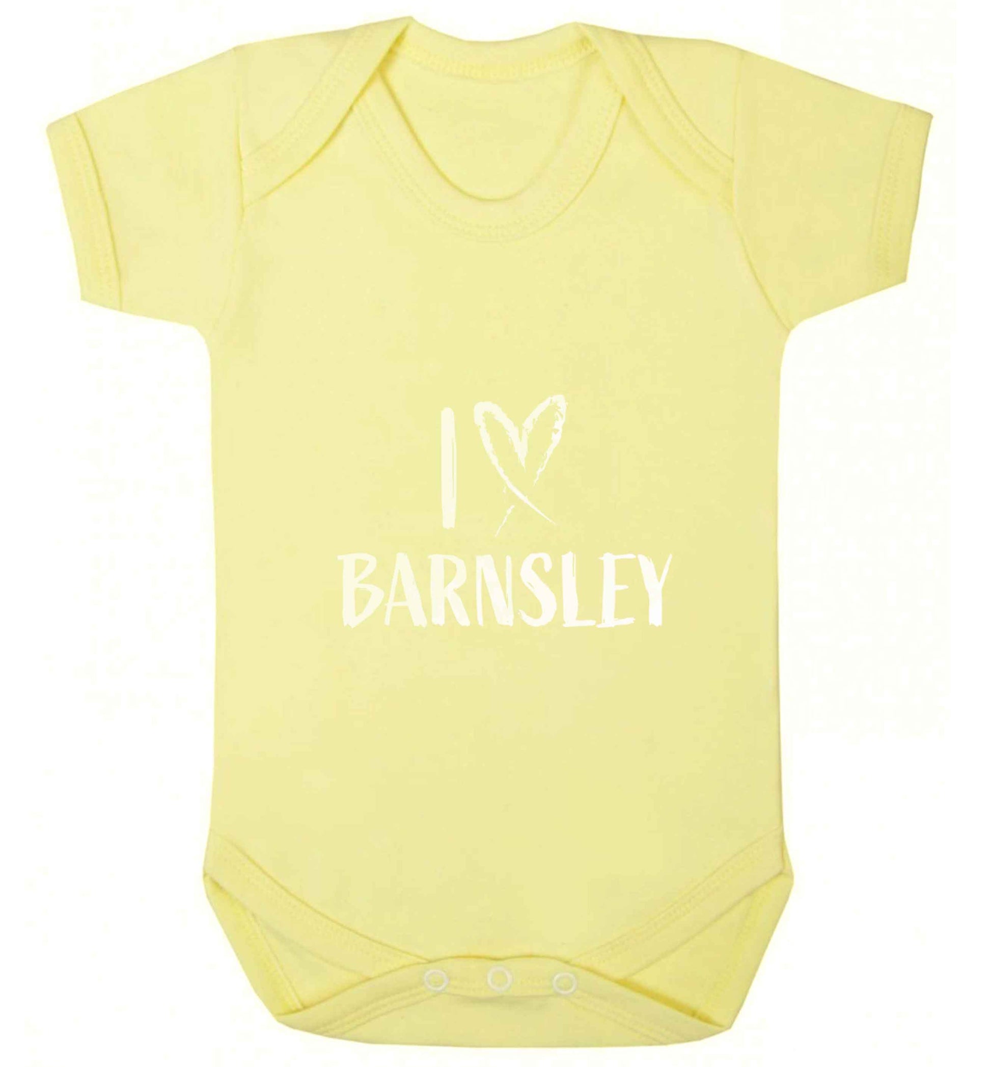I love Barnsley baby vest pale yellow 18-24 months
