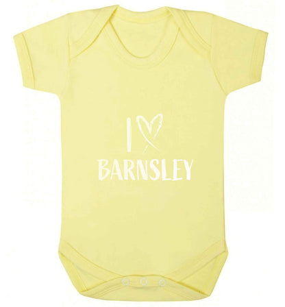 I love Barnsley baby vest pale yellow 18-24 months