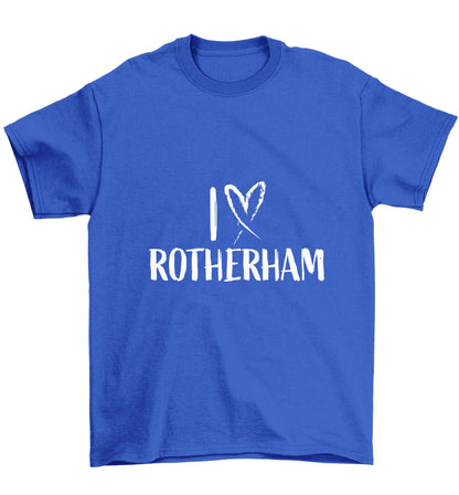I love Rotherham Children's blue Tshirt 12-13 Years