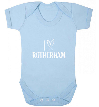 I love Rotherham baby vest pale blue 18-24 months