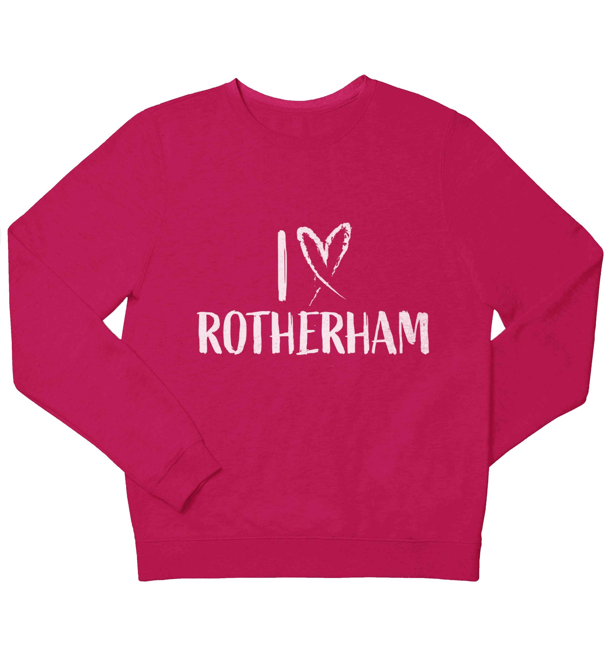 I love Rotherham children's pink sweater 12-13 Years