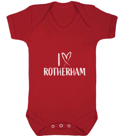 I love Rotherham baby vest red 18-24 months