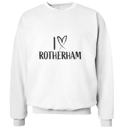 I love Rotherham adult's unisex white sweater 2XL