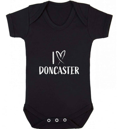 I love Doncaster baby vest black 18-24 months