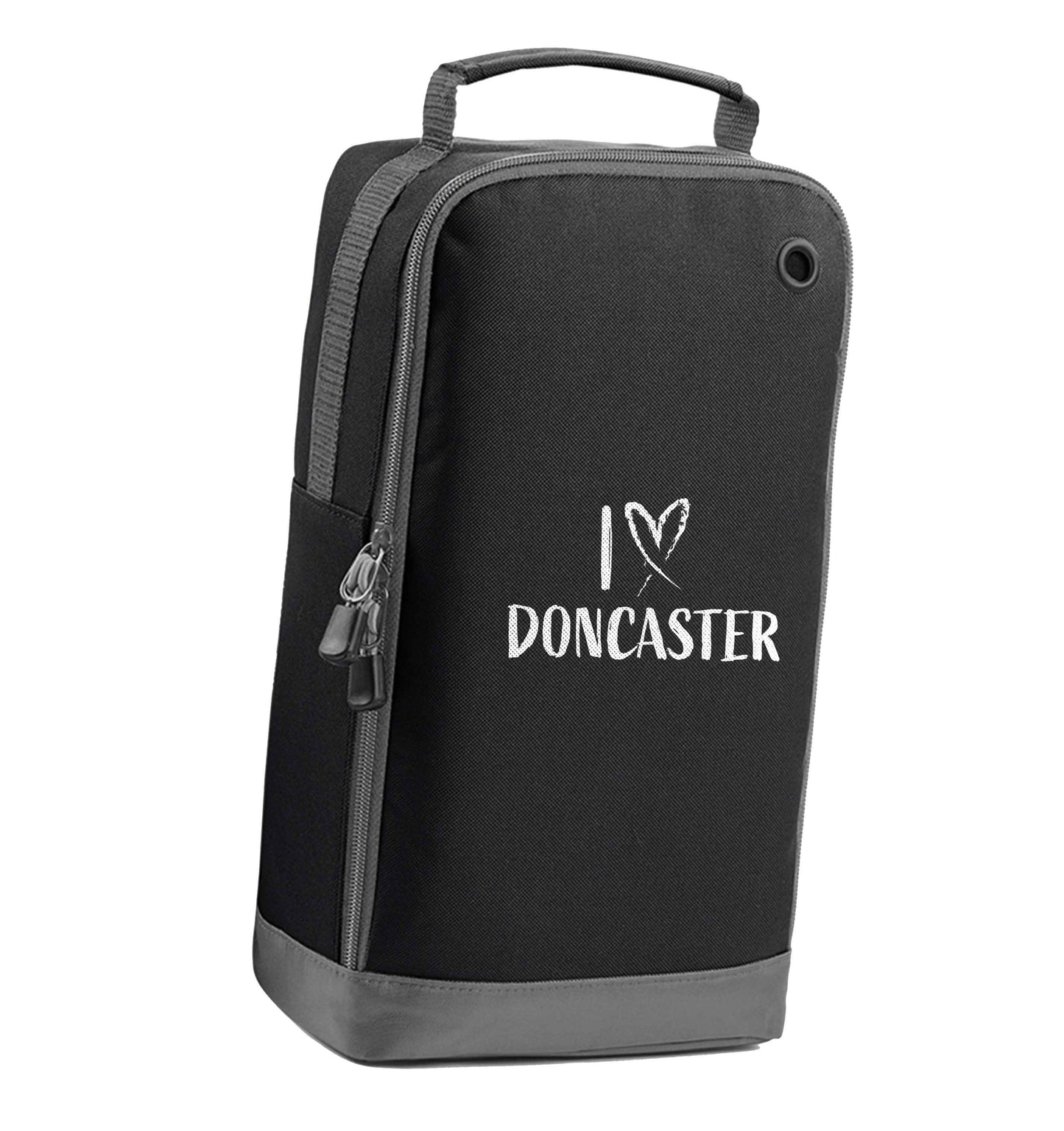 I love Doncaster black sports shoe bag vertical print