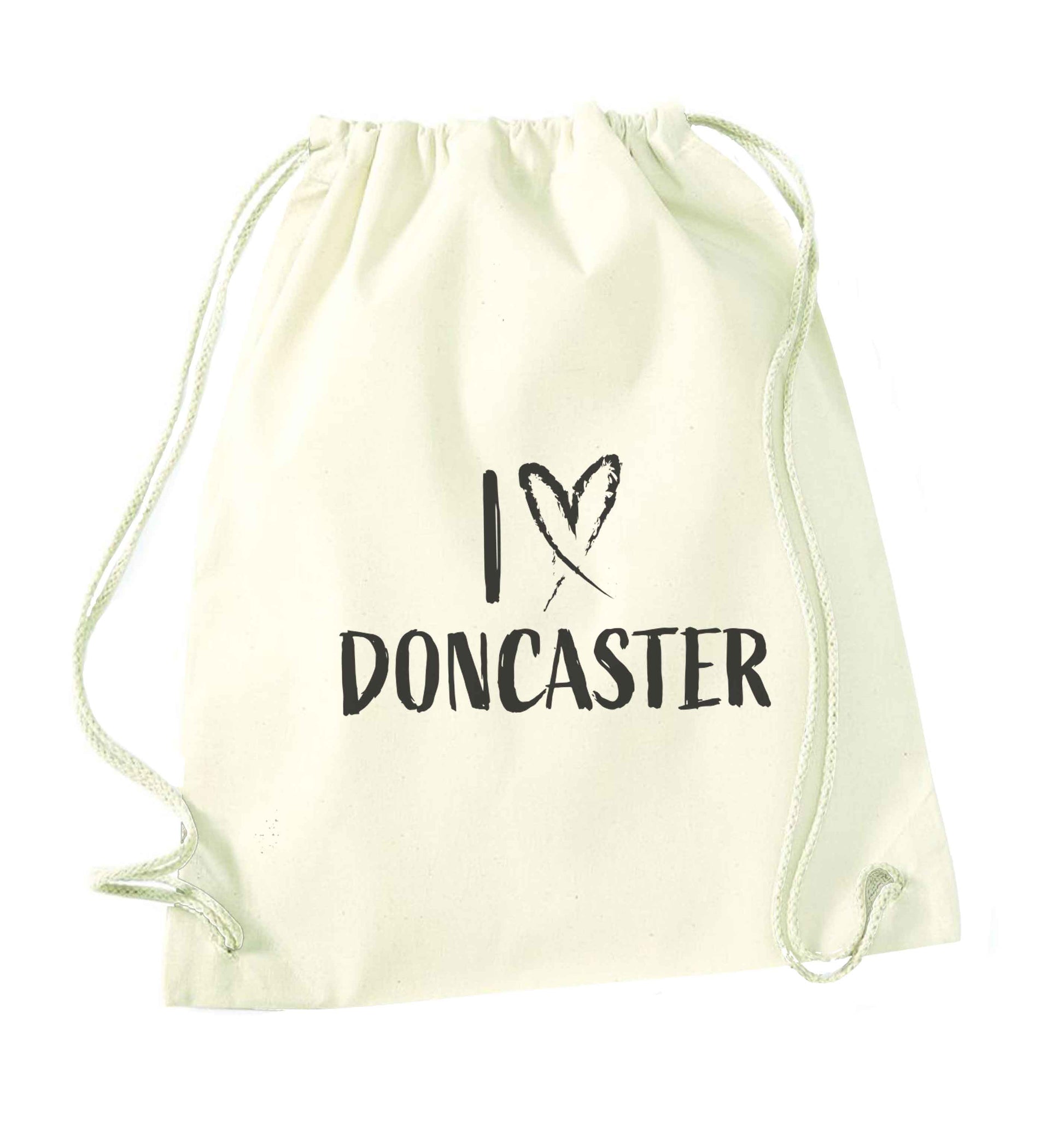 I love Doncaster natural drawstring bag