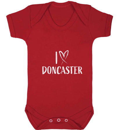 I love Doncaster baby vest red 18-24 months
