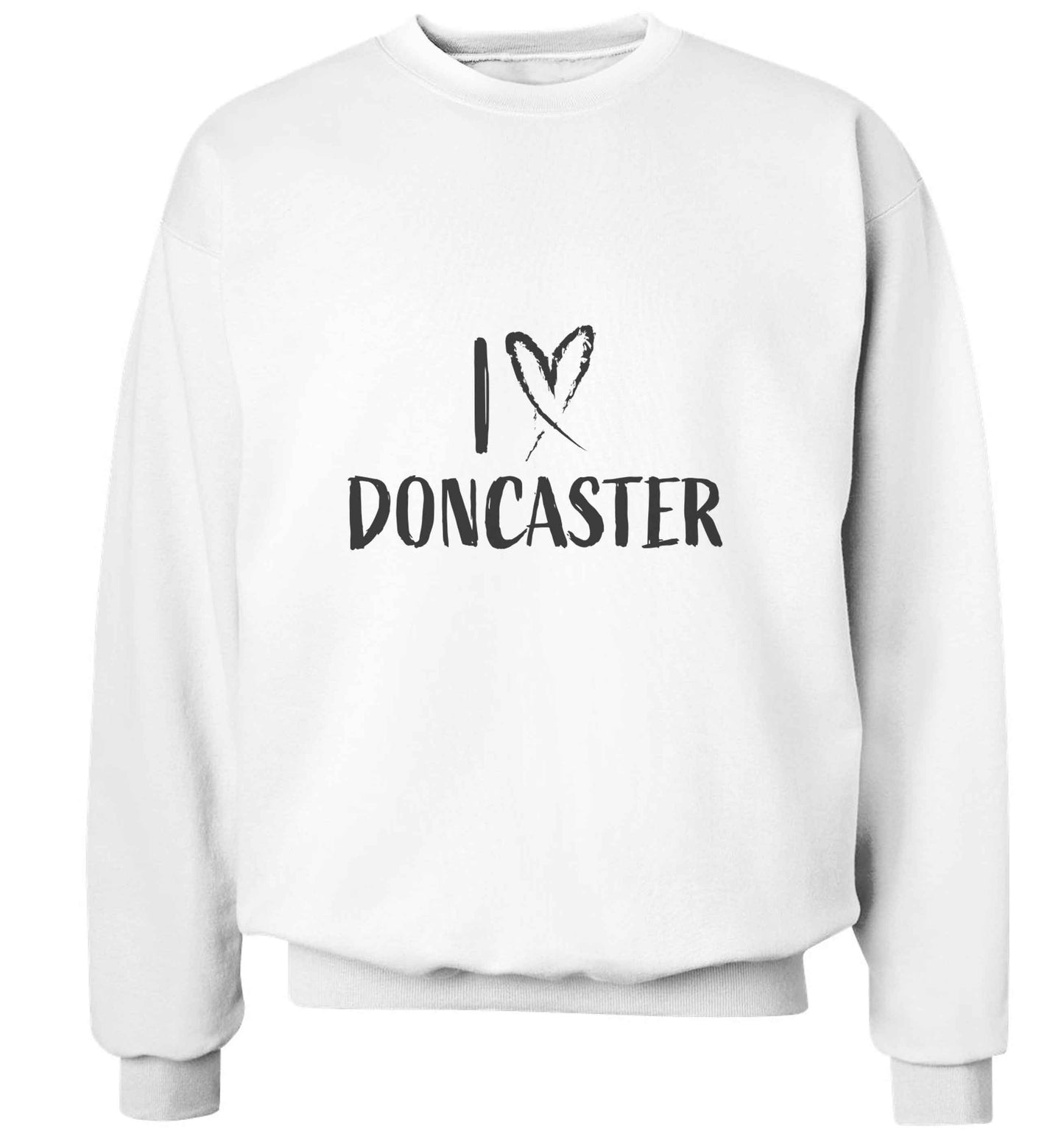 I love Doncaster adult's unisex white sweater 2XL