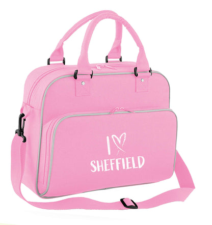 I love Sheffield children's dance bag baby pink