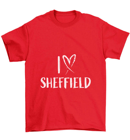 I love Sheffield Children's red Tshirt 12-13 Years