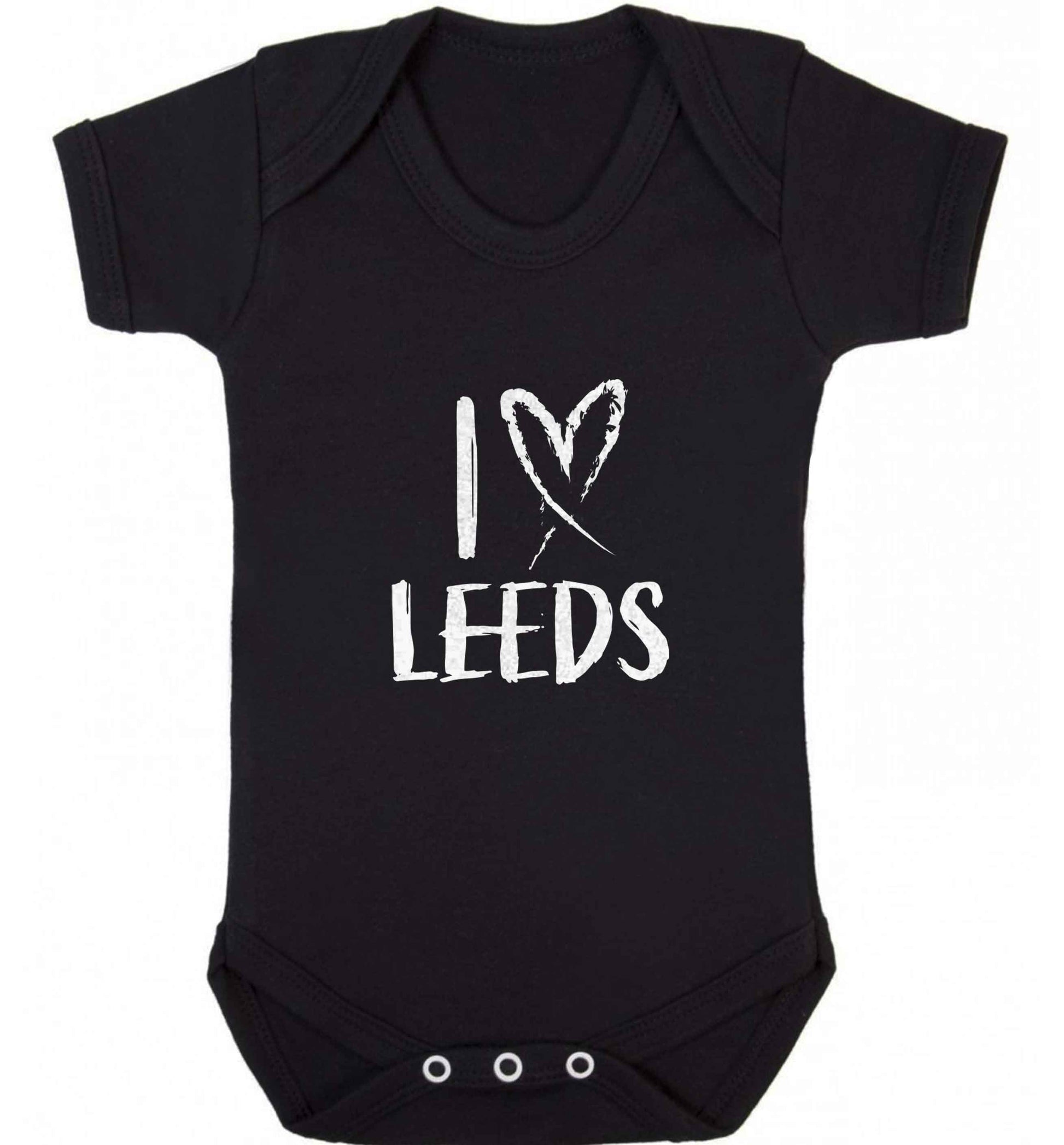 I love Leeds baby vest black 18-24 months