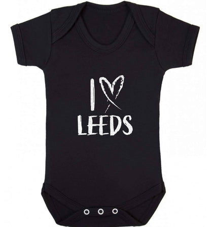 I love Leeds baby vest black 18-24 months