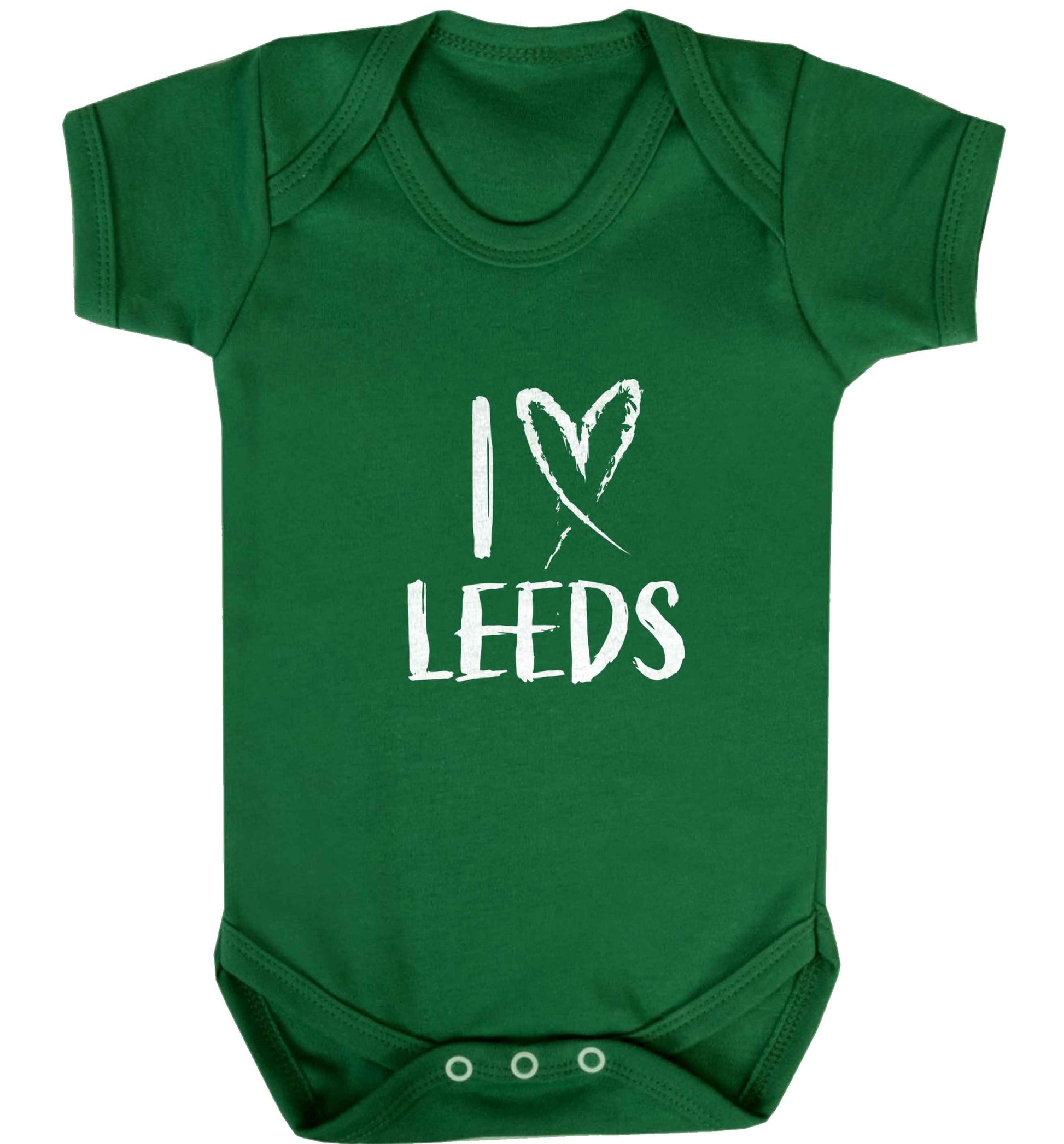 I love Leeds baby vest green 18-24 months